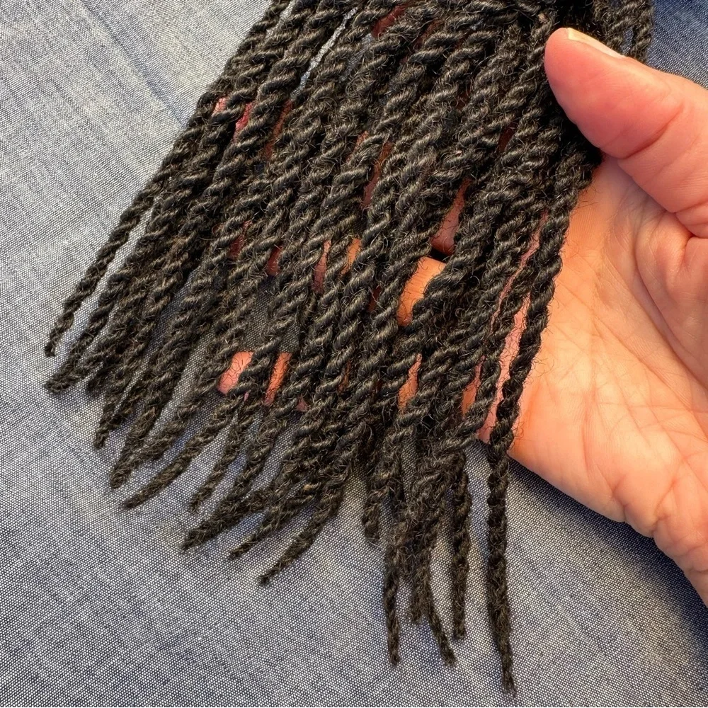 10” Human Hair Dreadlocks 90 strands Twist Loc Extension 0.4cm Pencil Size #RA6